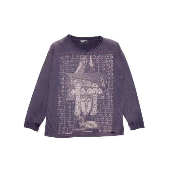 26SS 앙팡리쉬데프리메 긴팔 티셔츠 Enfants Riches Deprimes Hollywood Couronne 긴 소매 티셔츠 앤티크 퍼플