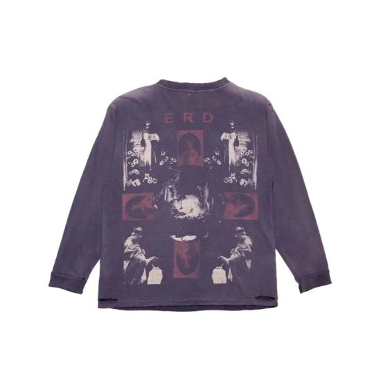 26SS 앙팡리쉬데프리메 긴팔 티셔츠 Enfants Riches Deprimes Hollywood Couronne 긴 소매 티셔츠 앤티크 퍼플 - ENFANTS RICHES DEPRIMES