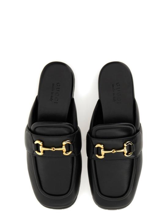  구찌 뮬/슬리퍼 사보트 클램프 가죽  블랙 - GUCCI