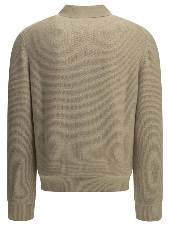 26FW 에르메네질도제냐 니트웨어 캐시미어 폴로 스웨터  베이지 - ERMENEGILDO ZEGNA