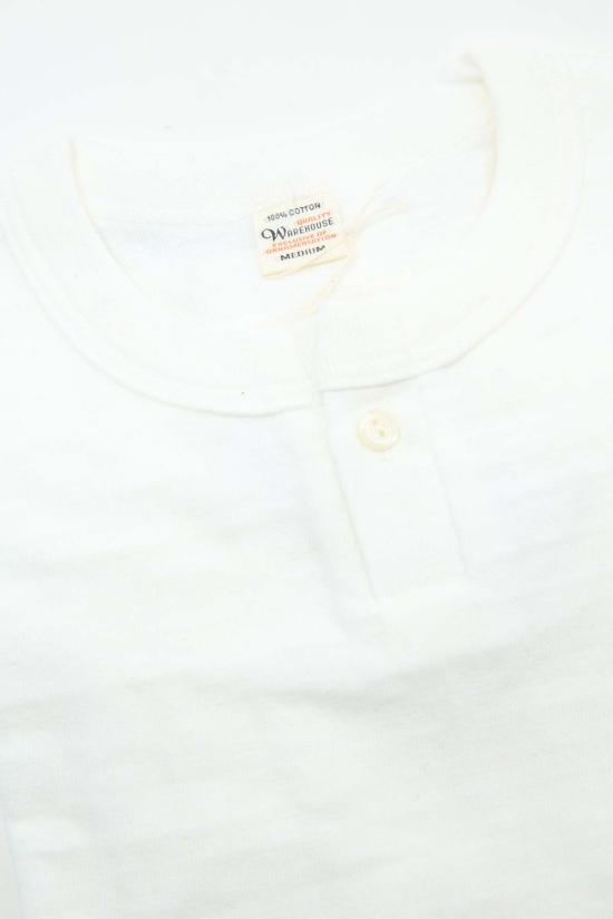  웨어하우스 긴팔 티셔츠 Warehouse & Co. 상품 번호 4082, 버튼 1개, 반팔 헨리넥 티셔츠 - WAREHOUSE