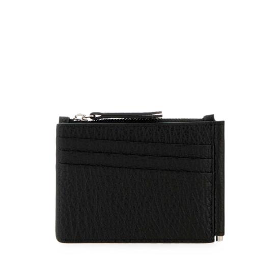  마르지엘라 남성지갑 메종  포 스티치 송아지 가죽 지갑 블랙 - MAISON MARGIELA