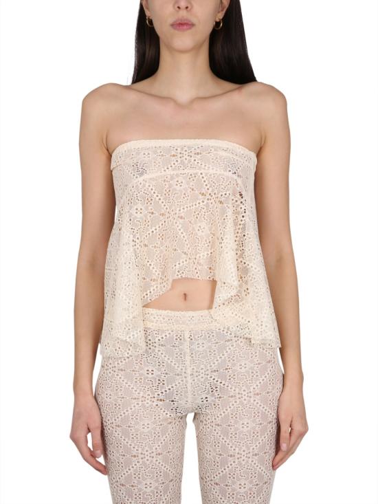  디스퀘어드2 민소매 티셔츠 Dsquared2 전체 자수 크롭탑 파우더