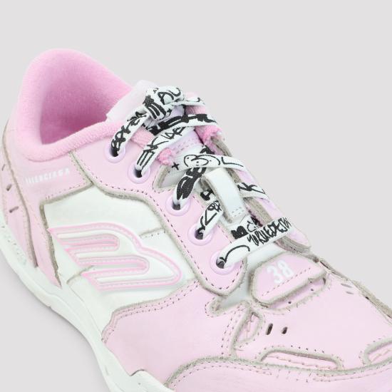 26SS 발렌시아가 햄튼스 미디움 원 아웃 스니커즈 841763 WCURS 5090 PINK WHITE - BALENCIAGA