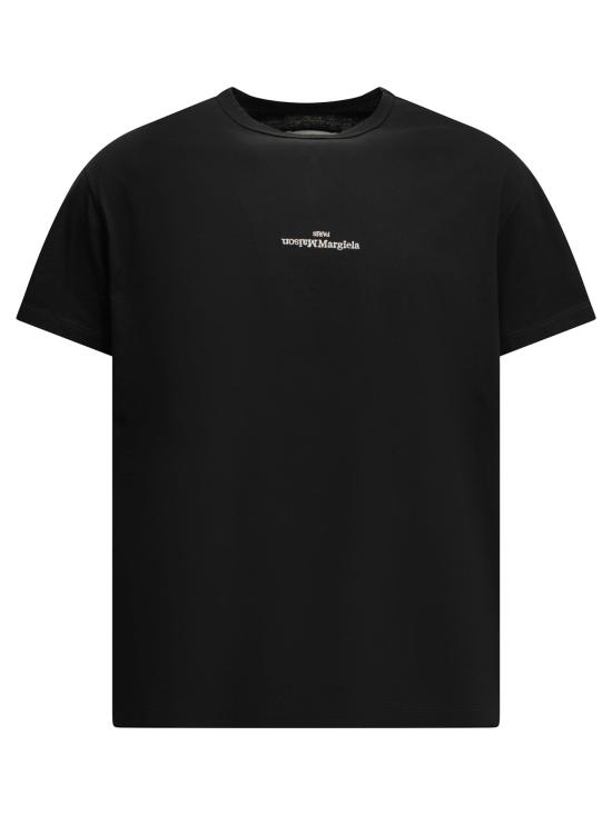26FW 마르지엘라 로고 코튼 티셔츠 로고 코튼 티셔츠 S50GC0736S22816900 Black
