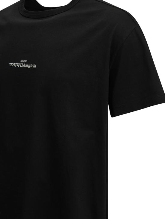 26FW 마르지엘라 로고 코튼 티셔츠 로고 코튼 티셔츠 S50GC0736S22816900 Black - MAISON MARGIELA