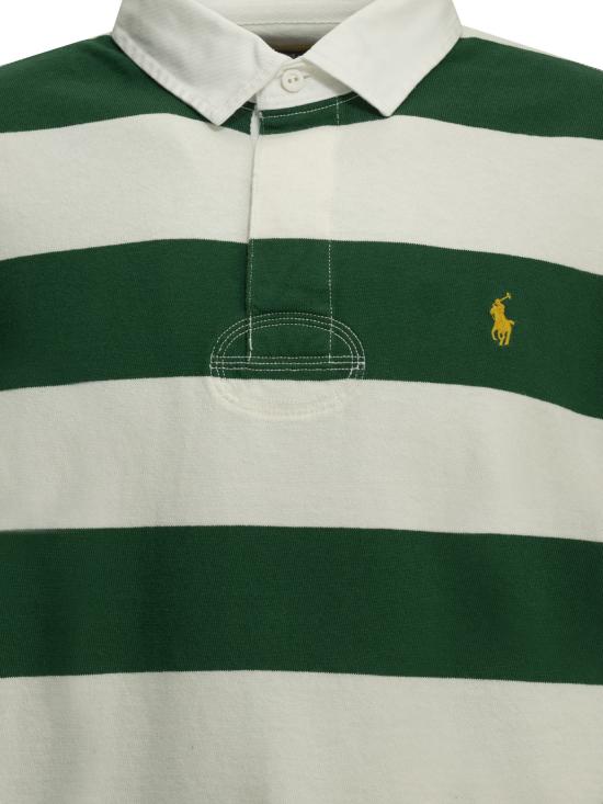 26FW 폴로 랄프로렌 아이코닉 럭비 셔츠 710717116512TRPHY CRM NW FOREST Green - POLO RALPH LAUREN
