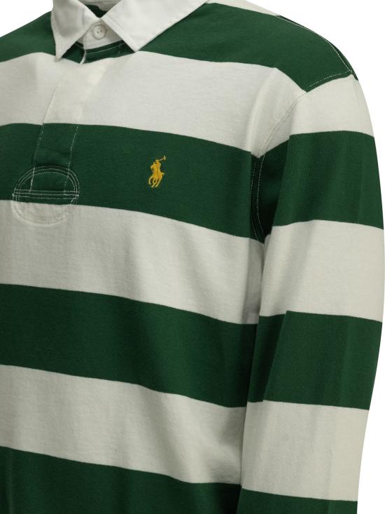 26FW 폴로 랄프로렌 아이코닉 럭비 셔츠 710717116512TRPHY CRM NW FOREST Green - POLO RALPH LAUREN