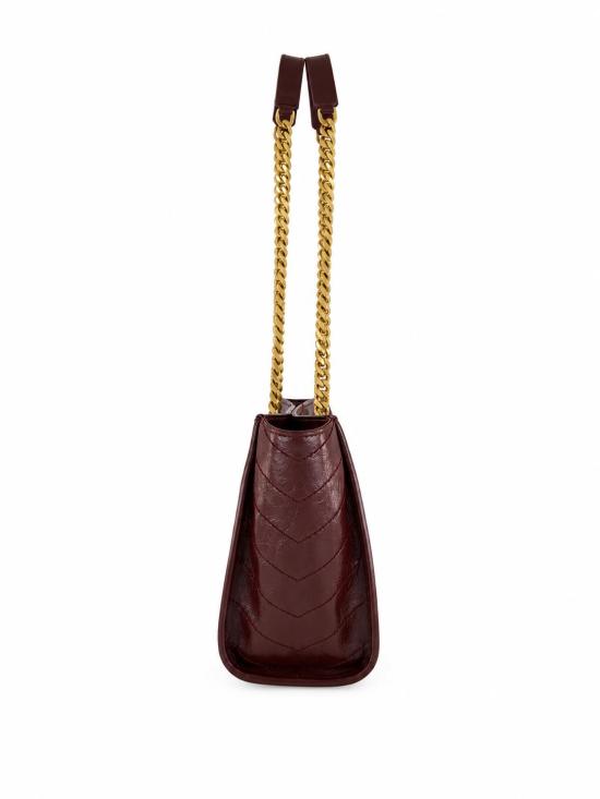 26FW 생로랑 니키 스몰 쇼핑백 8726800EN07 6195 HOT WINE - SAINT LAURENT