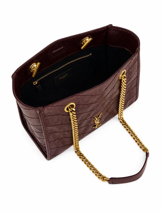 26FW 생로랑 니키 스몰 쇼핑백 8726800EN07 6195 HOT WINE - SAINT LAURENT