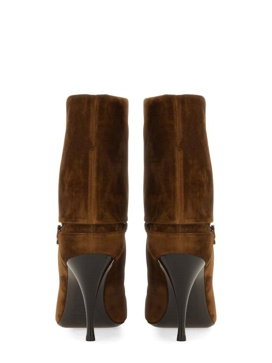26FW 생로랑 스웨이드 니키 부티 801393 0LI002701 BEIGE - SAINT LAURENT