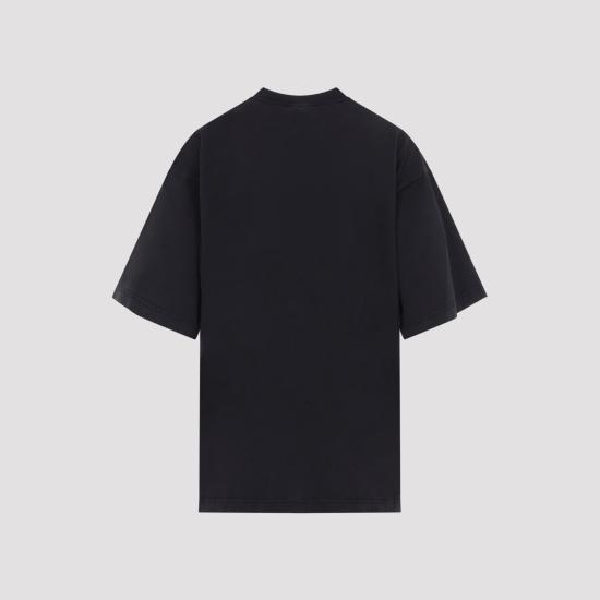 26FW 발렌시아가 오버사이즈 그래픽 티셔츠 871733 TUVO6 1041 FADED WASHED BLACK - BALENCIAGA