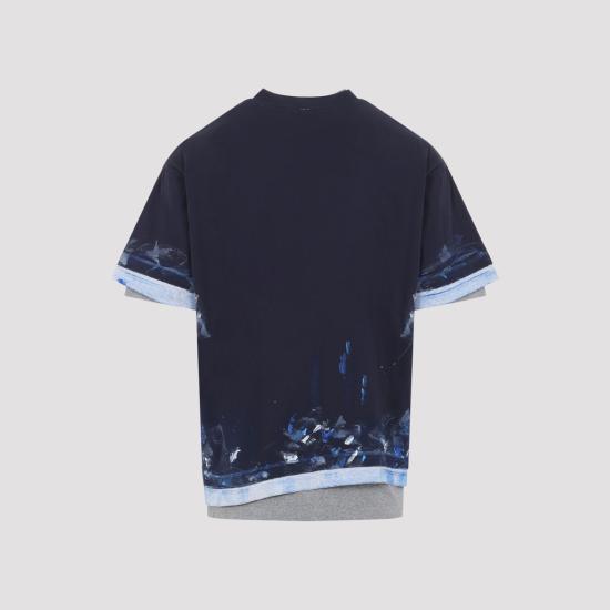 26FW 발렌시아가 반팔 티셔츠 A009CW TUVJ7 8065 NAVY - BALENCIAGA