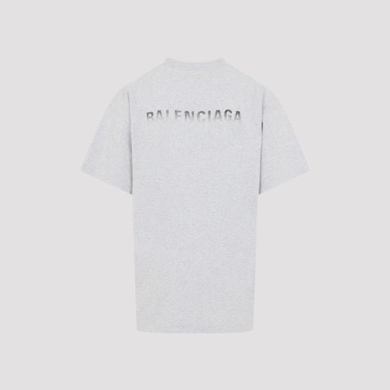 26FW 발렌시아가 백 그래디언트 오버사이즈 티셔츠 850345 TVVE6 1302 LIGHT HEATHER GREY - BALENCIAGA