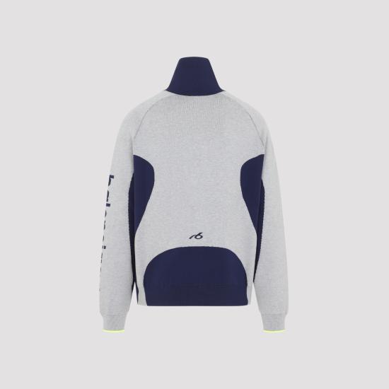 26FW 발렌시아가 바디스 니트 집업 카디건 A000GV T3459 1223 GREY NAVY - BALENCIAGA