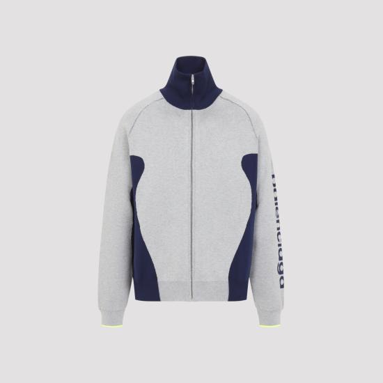 26FW 발렌시아가 바디스 니트 집업 카디건 A000GV T3459 1223 GREY NAVY - BALENCIAGA