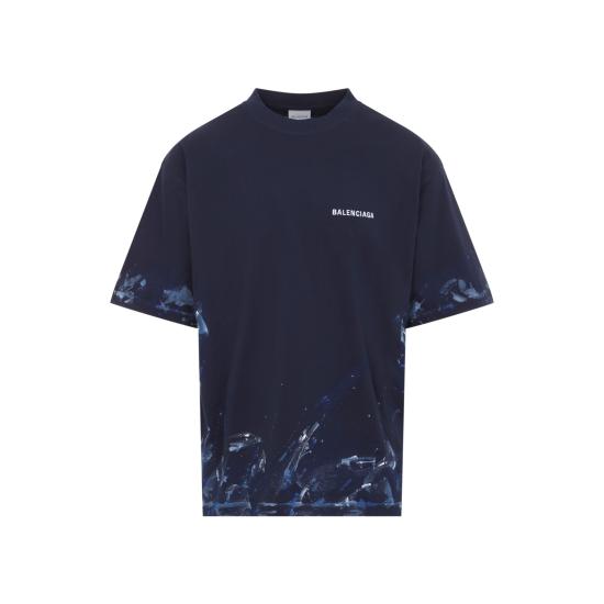 26FW 발렌시아가 반팔 티셔츠 764235 TUVJ7 8065 NAVY - BALENCIAGA