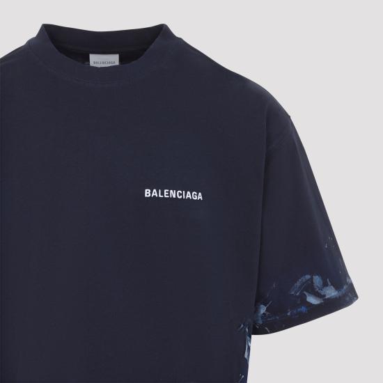 26FW 발렌시아가 반팔 티셔츠 764235 TUVJ7 8065 NAVY - BALENCIAGA