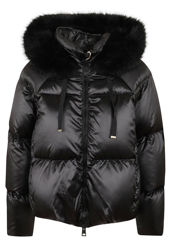 26FW 에르노 퍼 트림 후드 다운 자켓 PI002297D 12899 9300 NERO