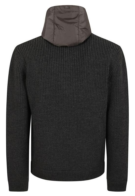 26FW 에르노 5게이지 리브 메리노 울 나일론 샤모니 재킷 MC000195U 70272 9490 ANTRACITE - HERNO