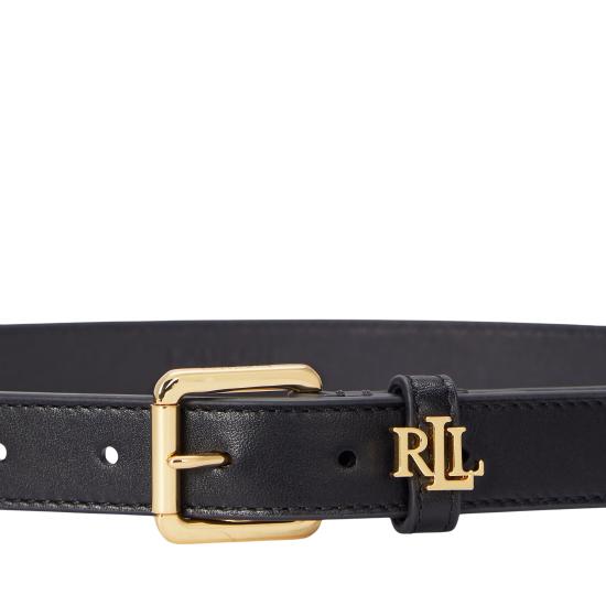26FW 랄프 로렌 로고 키퍼 가죽 슬림 벨트 412968763001 BLACK - RALPH LAUREN