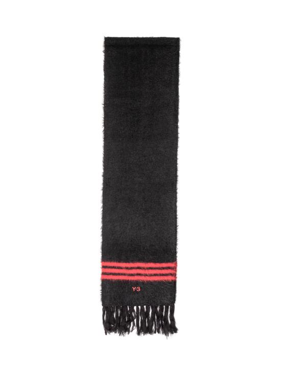 26FW 와이쓰리 머플러/스카프 KW9703 BLACKSCARLET BLACK SCARLET