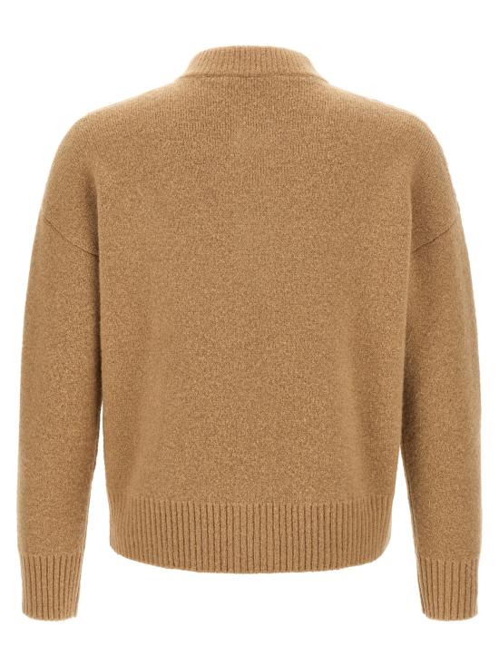 26FW 아미 ADC 하트 인타르시아 알파카 니트 가디건 UKC366KN0135A278 Beige - AMI