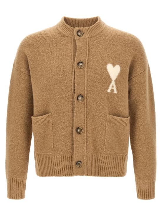 26FW 아미 ADC 하트 인타르시아 알파카 니트 가디건 UKC366KN0135A278 Beige