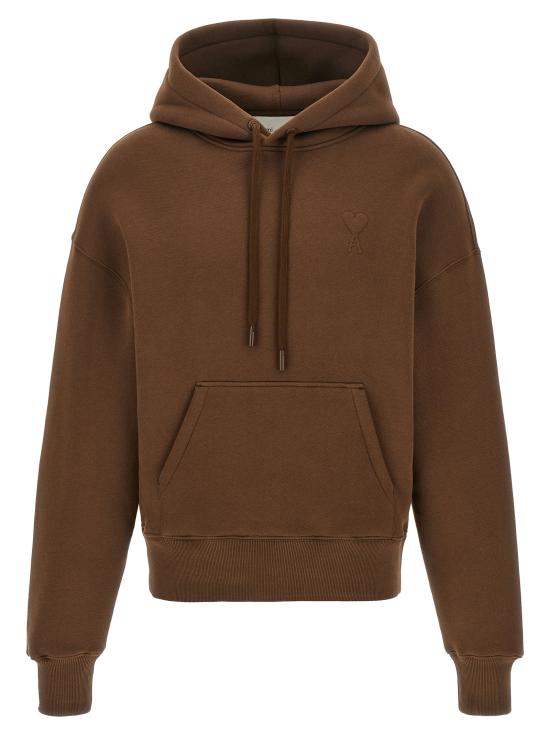 26FW 아미 코튼 드 하트 후드 USW7567492221 Brown