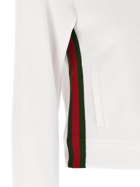 26FW 구찌 립 코튼 저지 집업 스웨트셔츠 875656XJHYN9000 White - GUCCI