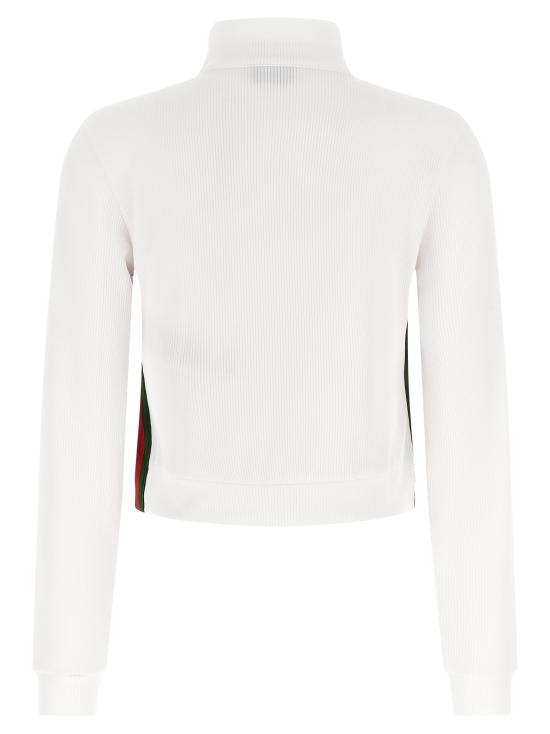 26FW 구찌 립 코튼 저지 집업 스웨트셔츠 875656XJHYN9000 White - GUCCI