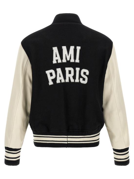 26FW 아미 봄버 자켓 HJK941WV0078001 White Black - AMI