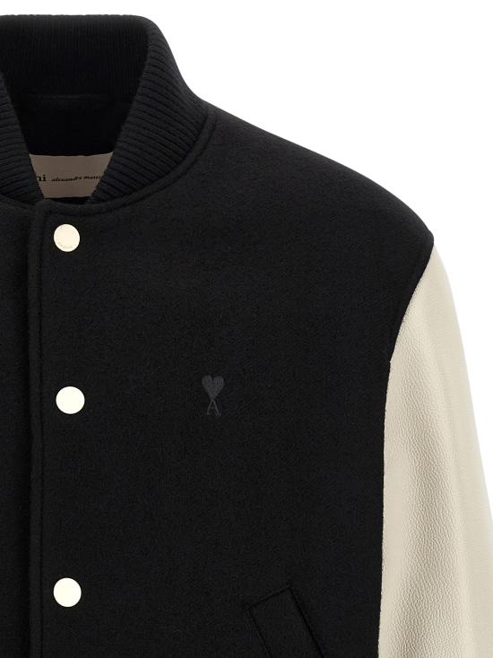 26FW 아미 봄버 자켓 HJK941WV0078001 White Black - AMI