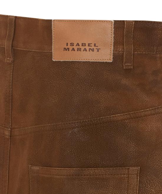 26FW 이자벨마랑에뚜왈 비잔 빈티지 페이크 스웨이드 스커트 JU0524FA D3B01E50BW BROWN - ISABEL MARANT ETOILE