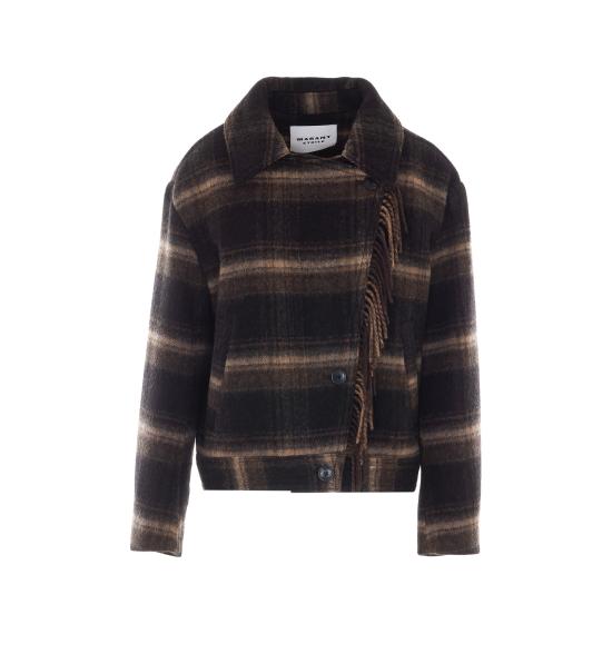 26FW 이자벨마랑에뚜왈 에뚜왈 길레안 체크 울 코트 MA0571FA D3D01EBKKI MULTICOLOR