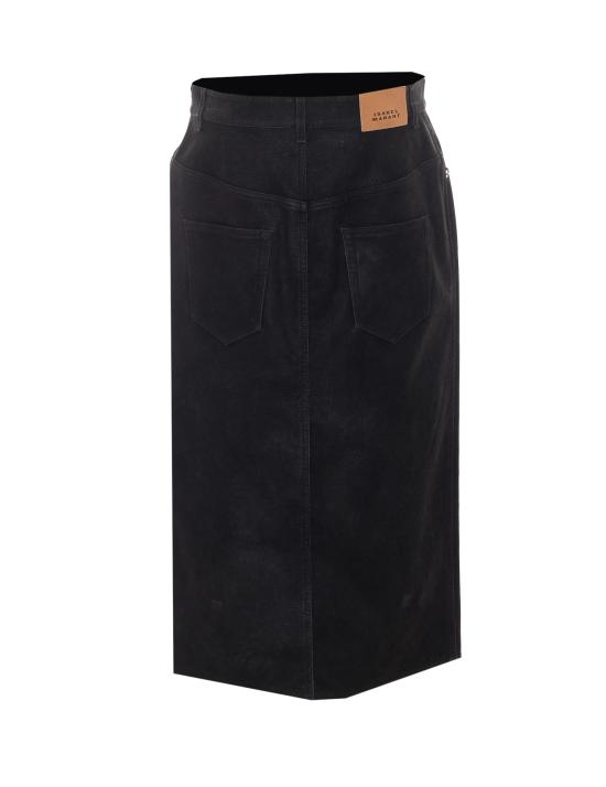 26FW 이자벨마랑에뚜왈 비잔 빈티지 페이크 스웨이드 스커트 JU0524FA D3B01E01BK BLACK - ISABEL MARANT ETOILE