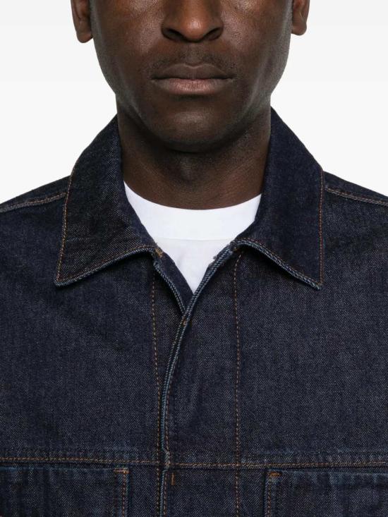 26FW 스톤 아일랜드 블루 린스 버튼 디테일 코치 재킷 L2S144100006S00J7 VJ201 BLUE RINSE - STONE ISLAND