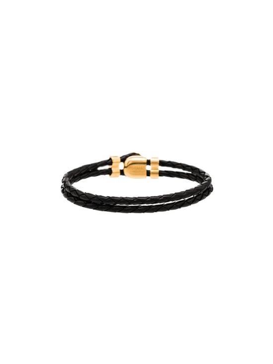 26FW 베르사체 메두사 레더 브레이슬릿 DG05579DMTN D41O NERO ORO - VERSACE