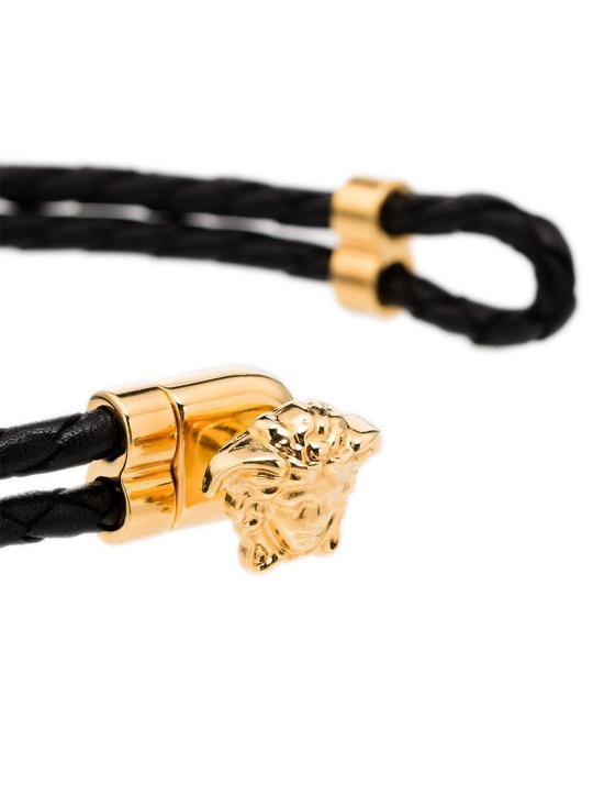 26FW 베르사체 메두사 레더 브레이슬릿 DG05579DMTN D41O NERO ORO - VERSACE