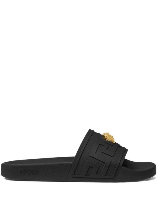 26FW 베르사체 뮬/슬리퍼 10205351A15481 1B00V BLACK VERSACE GOLD