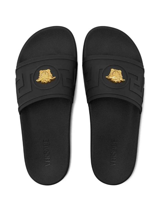 26FW 베르사체 뮬/슬리퍼 10205351A15481 1B00V BLACK VERSACE GOLD - VERSACE