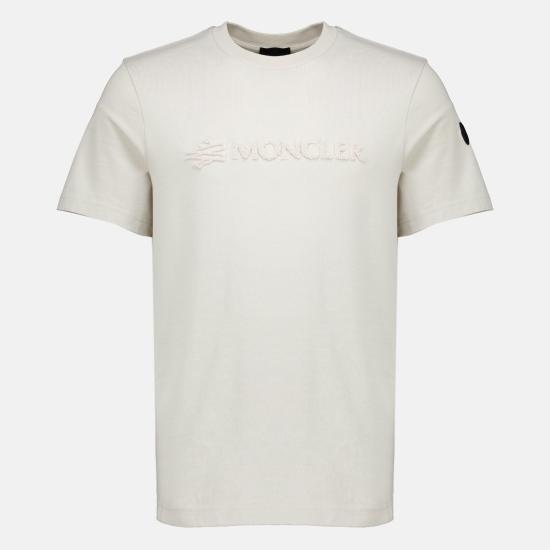 26FW 몽클레어 반팔 티셔츠 8C00011 89AUG 204 WHITE IVORY DOM