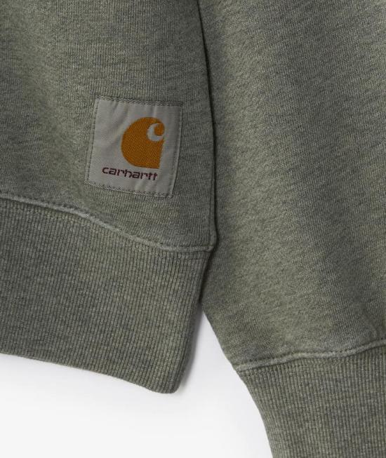 26FW 칼하트 WIP 긴팔 티셔츠 I034497 3TYGD SHADY GREEN HEATHER GARMENT DYED DOM - CARHARTT WIP