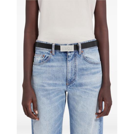  MM6 메종마르지엘라 벨트 Mm6 메종 마르지엘라 슬림 가죽 숫자 장식  블랙 - MM6 MAISON MARGIELA