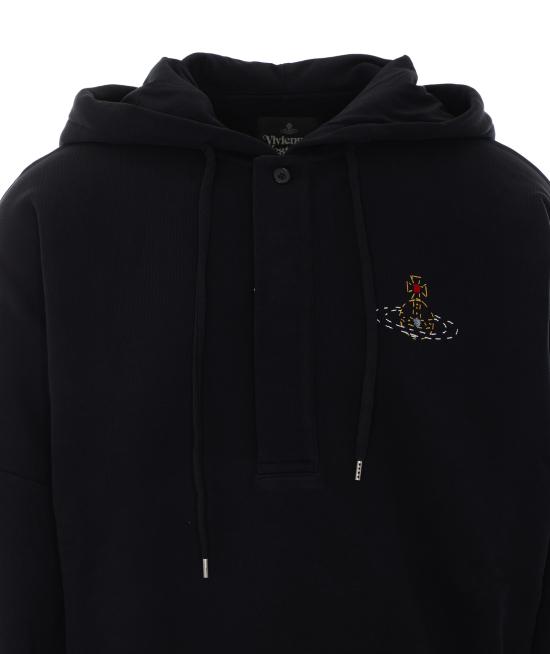 26FW 비비안웨스트우드 ORB 자수 배트윙 후드 2I01000U J00ASN401 BLACK - VIVIENNE WESTWOOD
