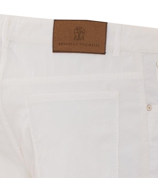 26FW 브루넬로 쿠치넬리 스트레이트 팬츠 M279NI1780 C2200 WHITE - BRUNELLO CUCINELLI