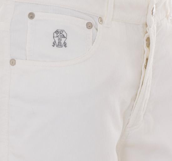 26FW 브루넬로 쿠치넬리 스트레이트 팬츠 M279NI1780 C2200 WHITE - BRUNELLO CUCINELLI