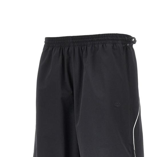 26FW 구찌 코튼 나일론 버뮤다 팬츠 A009TYZAVPV Black - GUCCI