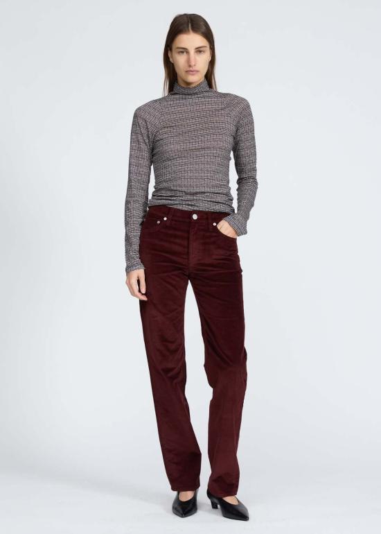  랙앤본 팬츠 Rag & Bone Harlow Corduroy Jean Burgundy