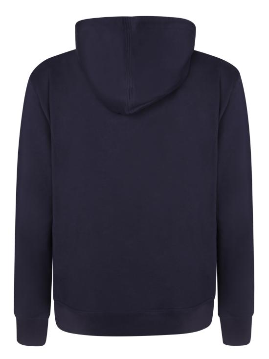 27FW 아미 스몰 하트 로고 루프백 오가닉 코튼 플리스 후드 BFUSW235 730 430 Blue - AMI